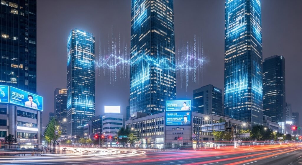 디지털 자산 및 금융의 핵심지 서울 테헤란로 전경