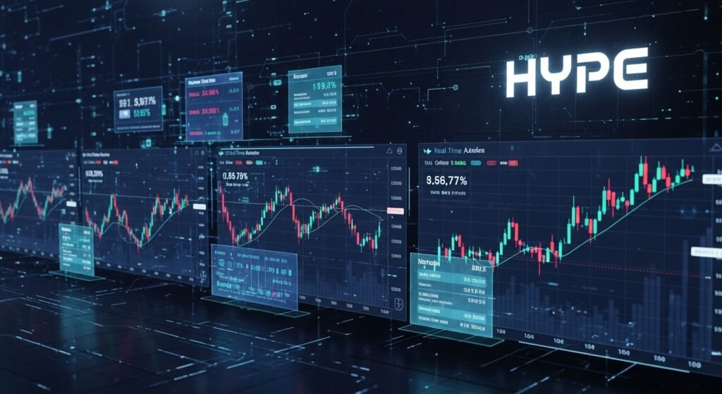 하이퍼리퀴드(HYPE) 거래 플랫폼의 인터페이스와 차트 이미지