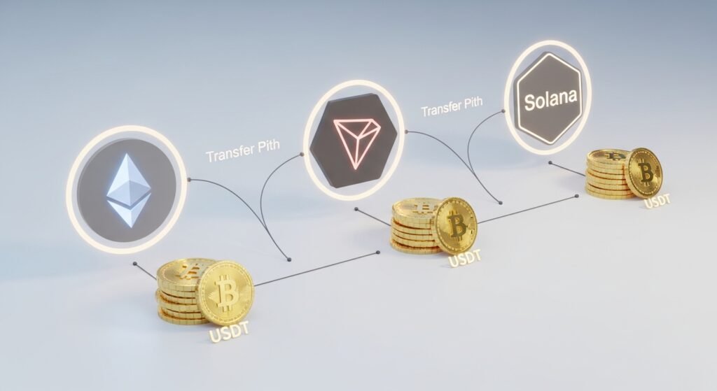 테더 네트워크별 전송 수수료 비교 인포그래픽